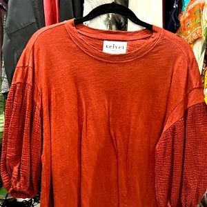 Velvet brand, cotton shirt with nice sleeves